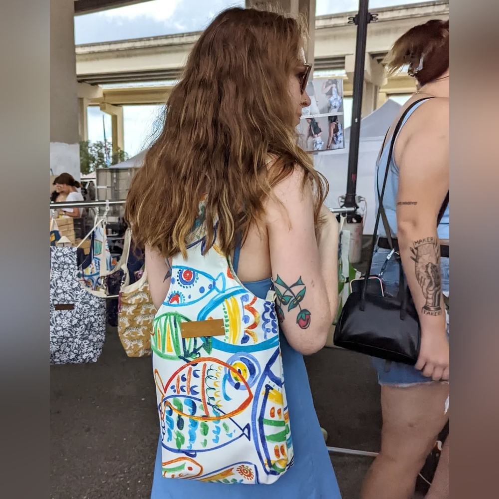 Original BAGpack Slim – Handmade Convertible Mini Backpack with Zipper &…